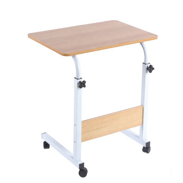 Multipurpose Adjustable Height Rolling Bedside Computer Desk Table