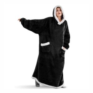 Long Flannel Winter Blanket with Sleeves