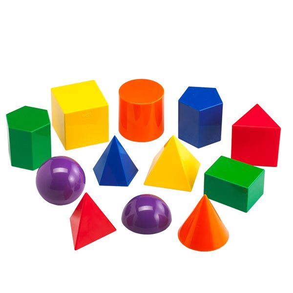 EDX Education Geometric Solids 8cm - 12 shapes