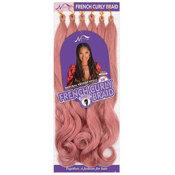 Meisha French Curly Braid Hair #RoseGold 28 Inch - Bouncy (6 Bundles)