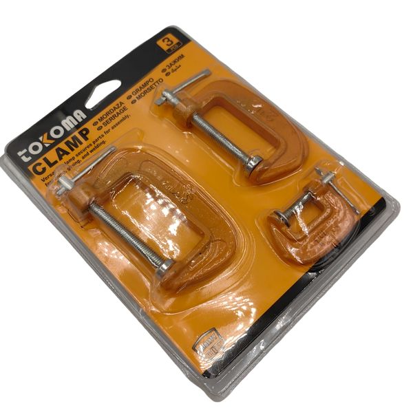 Tokoma 3-Piece C-Clamp Set for Assembly &amp; Welding
