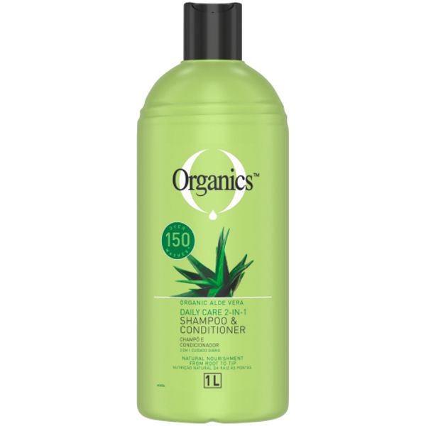 Organics Daily Hair Care 2in1 Shampoo And Conditioner Aloe Vera 1L