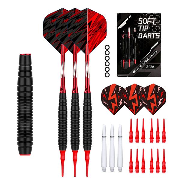 19g Soft Tip Darts Set for Electronic Dartboard - 3Pcs 2Ba Safe Tips