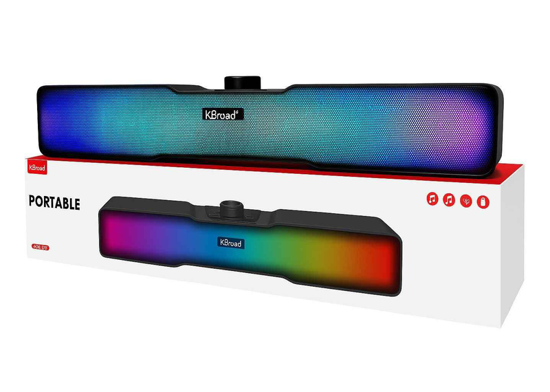 RGB Lighting Smart Wireless Soundbar Bluetooth, AUX, USB &amp; FM Radio