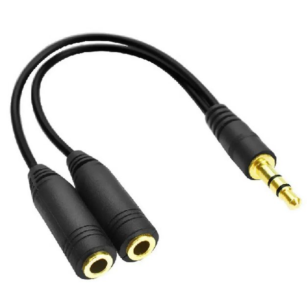 Headphone Y Splitter 3.5mm Extension Cable Audio Stereo 3.5mm Male