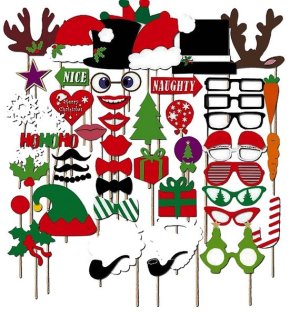 Photo Booth Props Kit for Birthday Party Favors - 50 Piece
