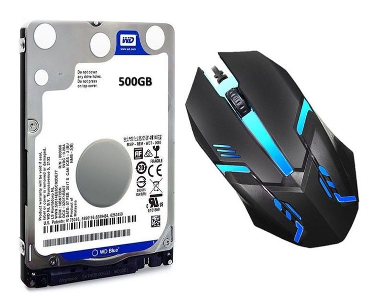 WD Blue 500GB Internal Laptop 2.5" SATA Hard Drive &amp; SBR Gaming Mouse-Combo