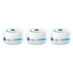 NIVEA Soft Moisturising Cream, Body Cream with Jojoba Oil &amp; Vit E, 3x200ml