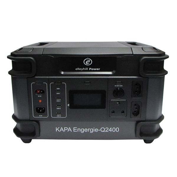 Mecer Kapa Energy Q2400 Portable Power Station Pure Sine Wave - Black