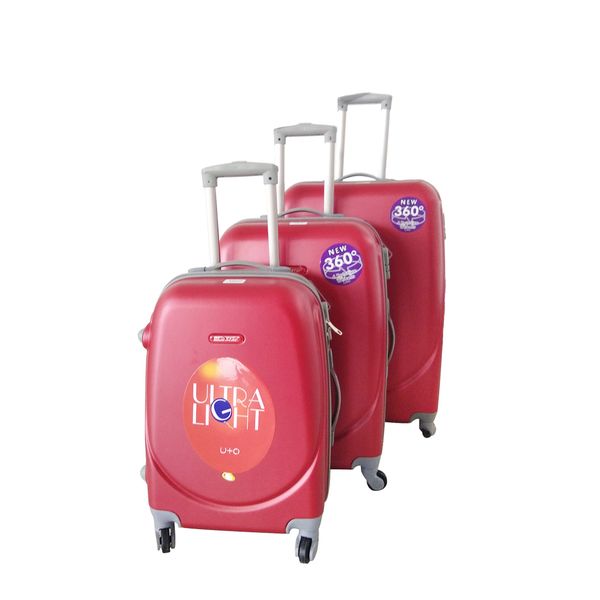 3 Piece Lightweight Luggage Set - Apple Green