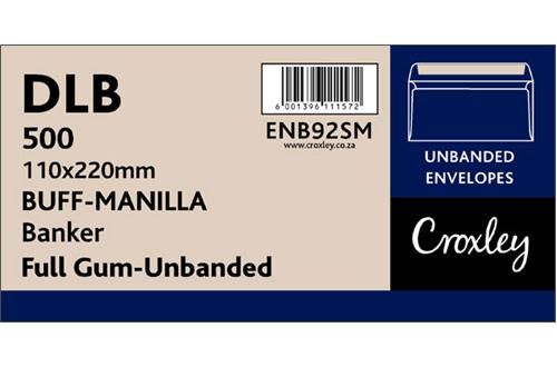 Croxley Brown Gummed Unbanded (Springbok) Envelopes (Box of 500)