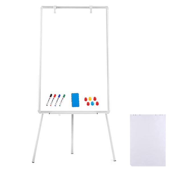 Magnetic Whiteboard,Adjustable Magnetic Board Easel with Stand,Paper,Eraser