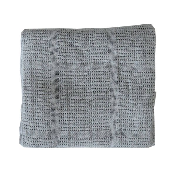 Snuggletime - Baby Cot Woven Cellular Blanket - Soft Cotton