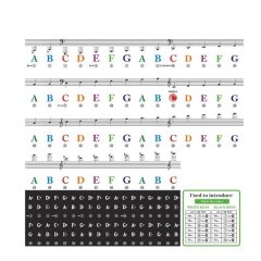 Piano &amp; Keyboard Musical Notes Color Learning Stickers