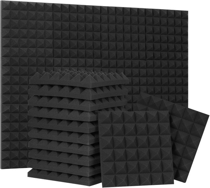 24pc Sound Proof Foam Panels Studio Foam For Wall &amp; Ceiling Noise Reduction