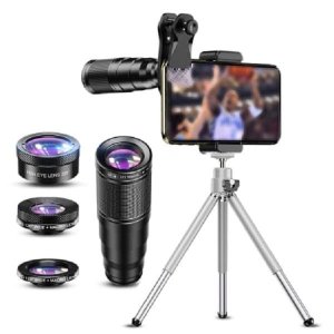 Premium Metal Zoom 22 X Telephoto 4 IN 1 Lens Kit