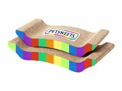 2 Pieces Cat Scratching Board Curved Shape Cat Scratcher with Catnip