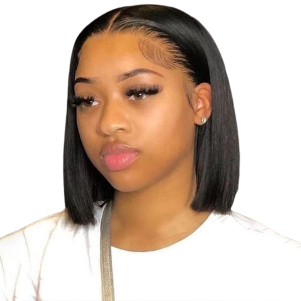 12 inch Bob Wig Straight 13x4 Ear to Ear Lace Frontal Human Hair Wig