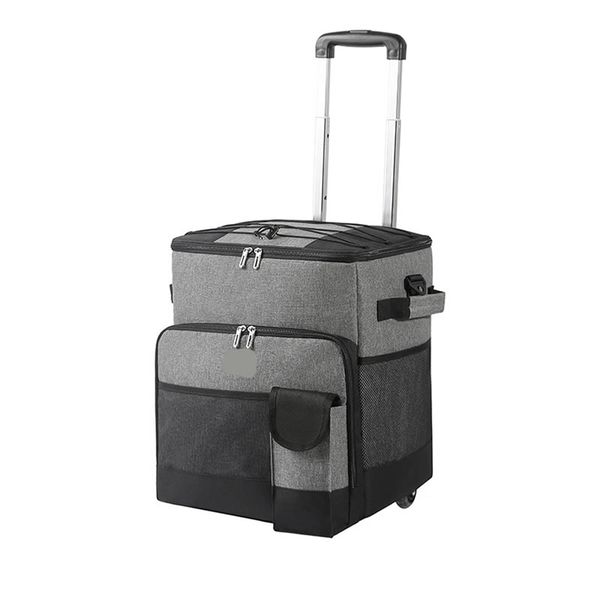 Portable Thermal Insulation Cooler Trolley Bag