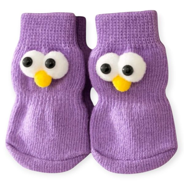 Anti-Slip Pet Socks for Small Dogs &amp; Cats - 4 Pack Paw Protectors
