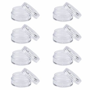 8 Pieces Travel Cosmetic Jar Pots 5ml Creams Make-up Sample Containers