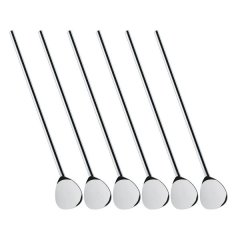 Cilio Cocktail Spoons With Drinking Straw - Set of 6