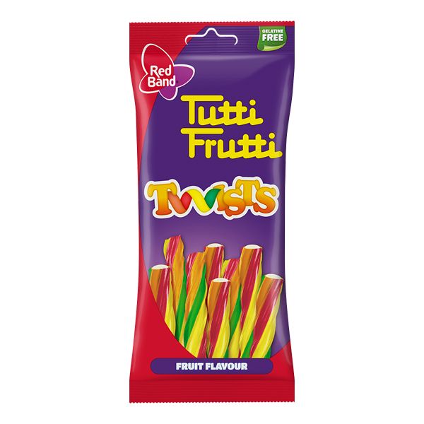 Red Band - Tutti Fruitti Twists Sweets - 4 x 100g