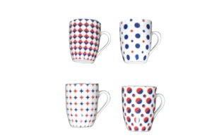 Mug Set 4 Piece Designer Assorted