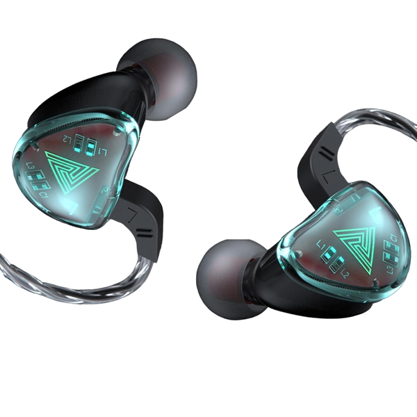 QKZ AK9 - HD - In-Ear Monitor Earphones With Mic &amp; Case - Green