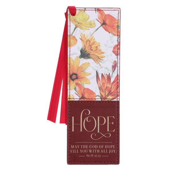 Bookmark - May the God of Hope Fill You with All Joy, Faux Leather