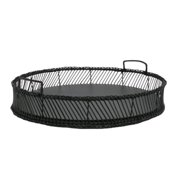 MwaMe Black Round XL Serving Tray