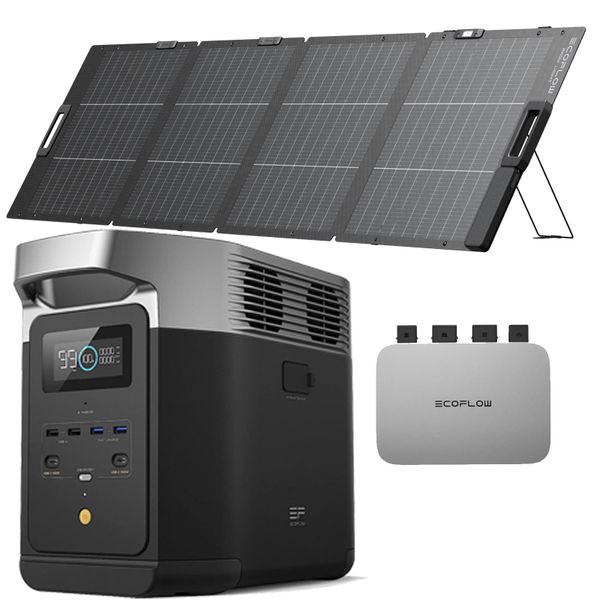 EcoFlow DELTA 2 Portable Power Station w/ 220W Lightweight Solar Panel