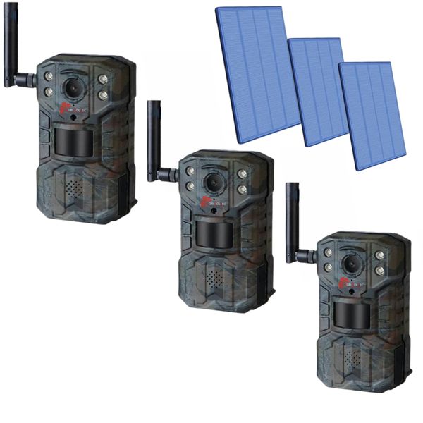 4G Solar Panel Trail Camera - No Glow - SIM + SD | Agri Solsec - (2 Pack)