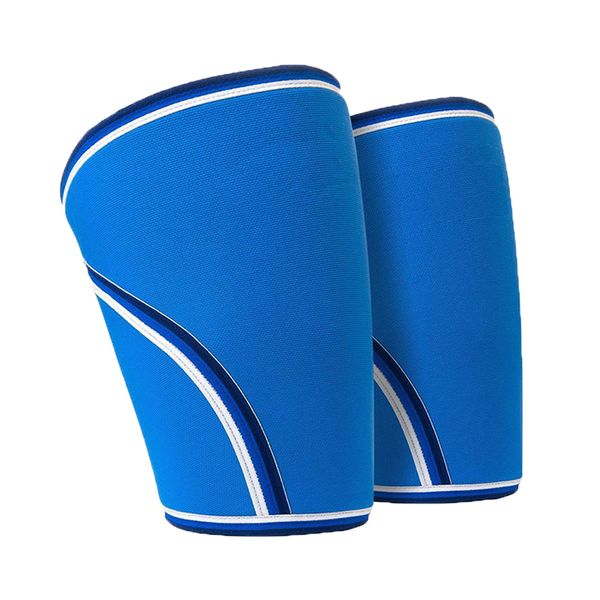 1 Pair 7mm Neoprene Knees Sleeves Support for Training - Black (XL)