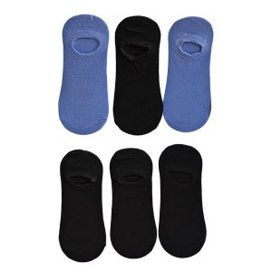 Blue Color Oriented Low Cut Comfortable Ankle Socks - 6 Pairs