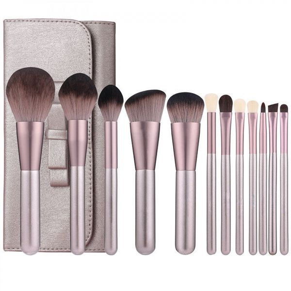 QYNIAL 12-Piece Grape Purple Soft Makeup Brush Set