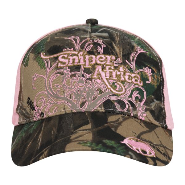 Sniper Africa Ladies Pink Swirl Peak Cap