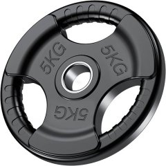 i-Fitness Olympic Rubber Tri-Grip Plate - 5kg (Pairs)