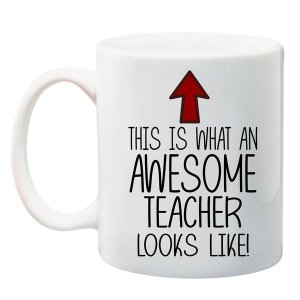 Qtees Africa This Is What An Awesome Teacher Looks Like Printed Mug - White