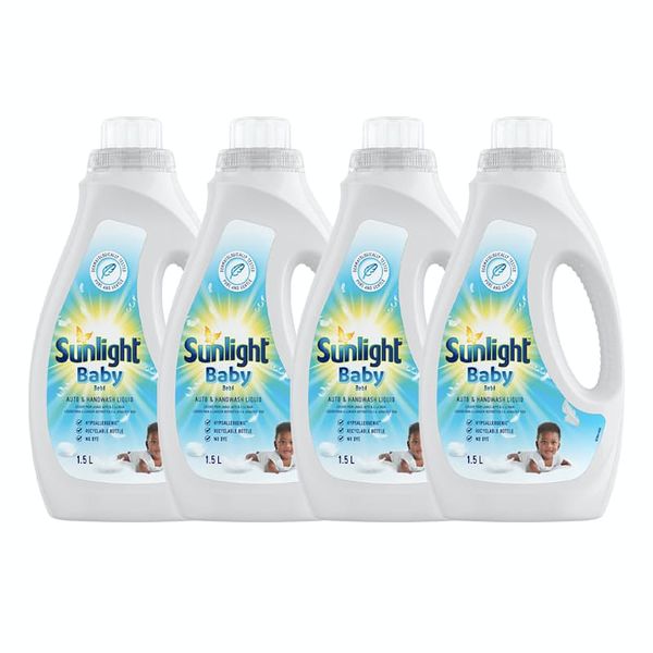 Sunlight Baby Auto and Hand Wash Liquid - 4x 1.5L