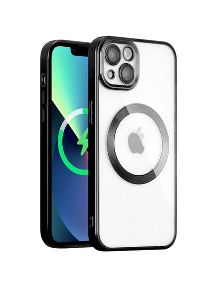 Electroplated Edge Soft Case Compatible with iPhone 13 - Black