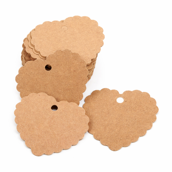 Scalloped Heart Gift Tags (100pcs)