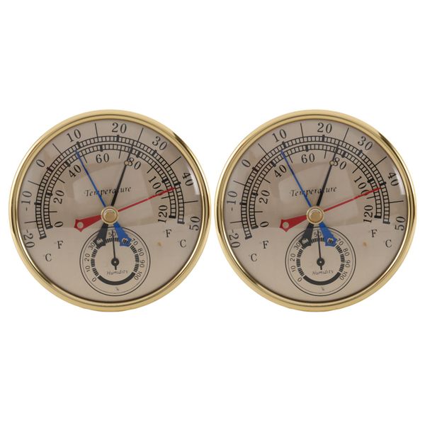 Wall Hang Analog Indoor Outdoor Anti Rain Temperature Humidity Meter