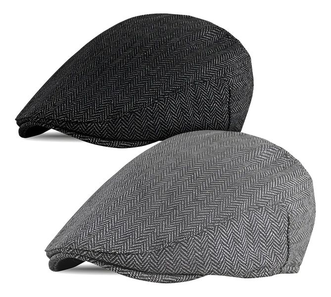 Two Beret Newsboy Flat Cap Vintage Hat for Men