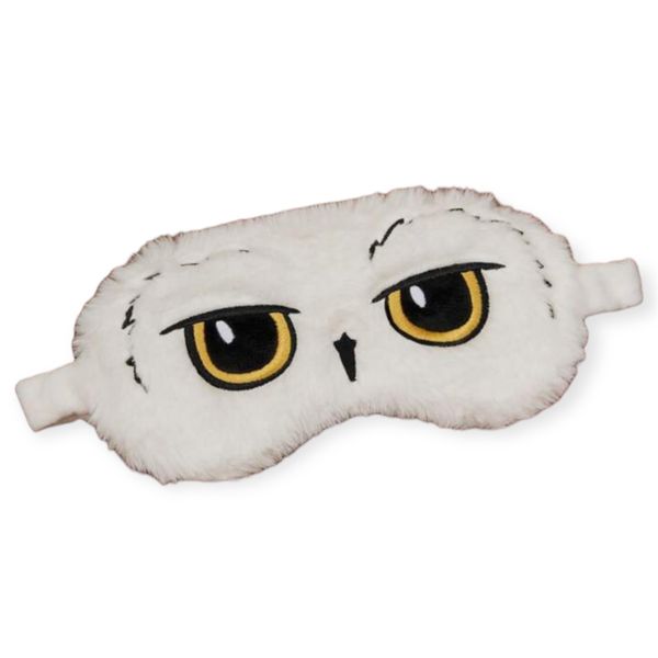 Hedwig Sleep Eye Mask - White Plush Owl Design with Iconic Eyes