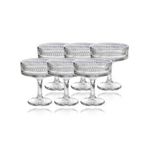 190ML Ice Cream &amp; Dessert Glass Bowl Set Party Gift - 6 Piece