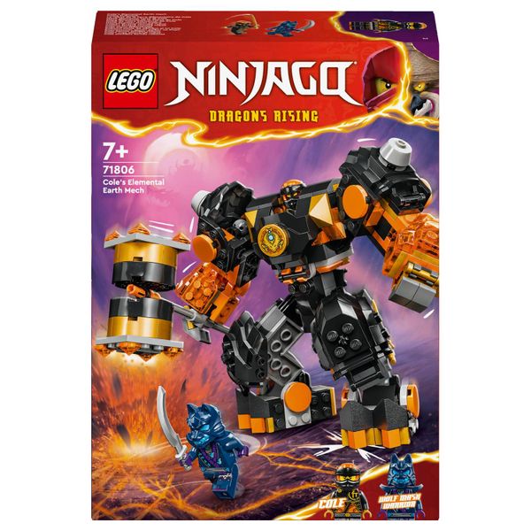 LEGO® NINJAGO® Cole’s Elemental Earth Mech 71806 Building Toy Set - 235 Pieces