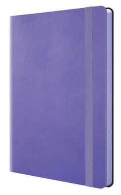 A5 Flexicover Journal PU Notebook 160 lined cream pgs, 80gms Purple
