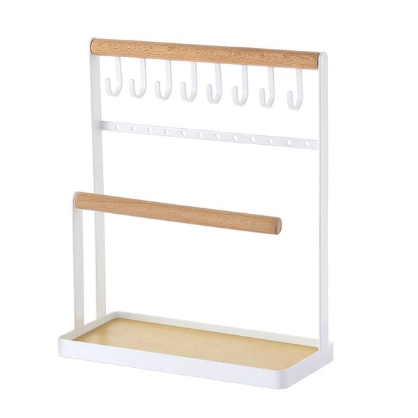 Creative 8 Hooks 12 Earrings Holes Jewelry Stand Necklace Holder Organizer