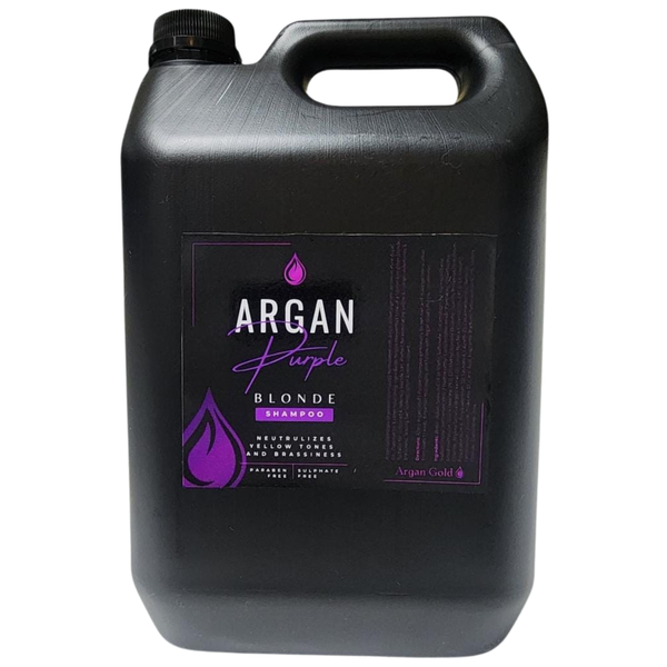 Argan Gold Purple Shampoo for Toning Blonde Hair - 5L